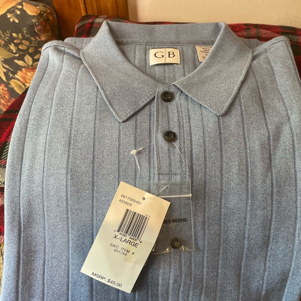 Geoffrey Beene Polo Style Men’s Shirt, NWT, X-Large, great designer quality
